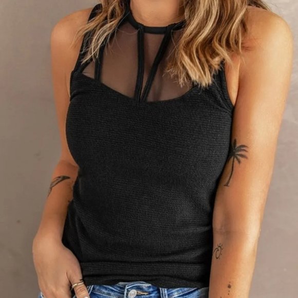 Tops - NWT Mesh Top Tank